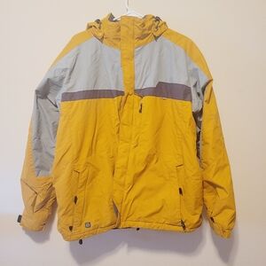 Columbia Convert XL Men's‎ Jacket Yellow and Gray Full Zip